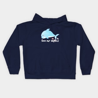 Save our dolphins Kids Hoodie